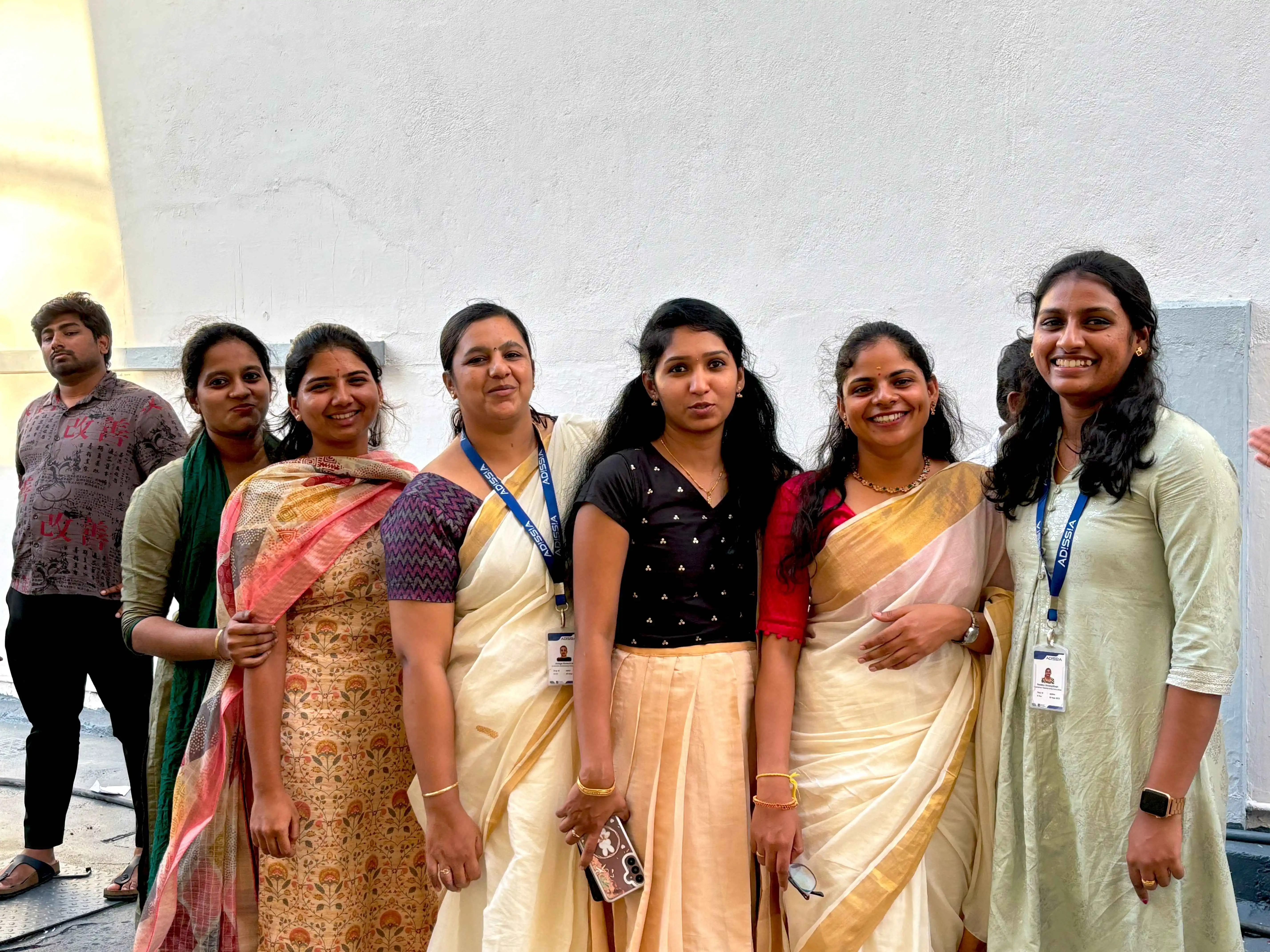 A candid photo from the Onam celebration